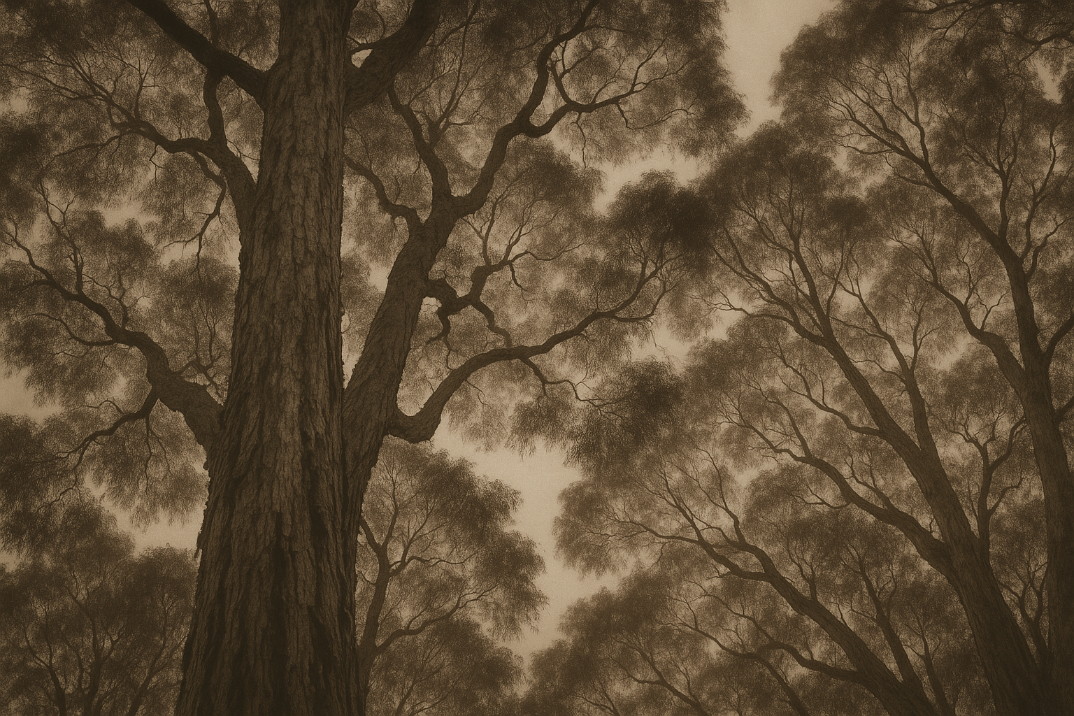 Eucalypt canopy from below