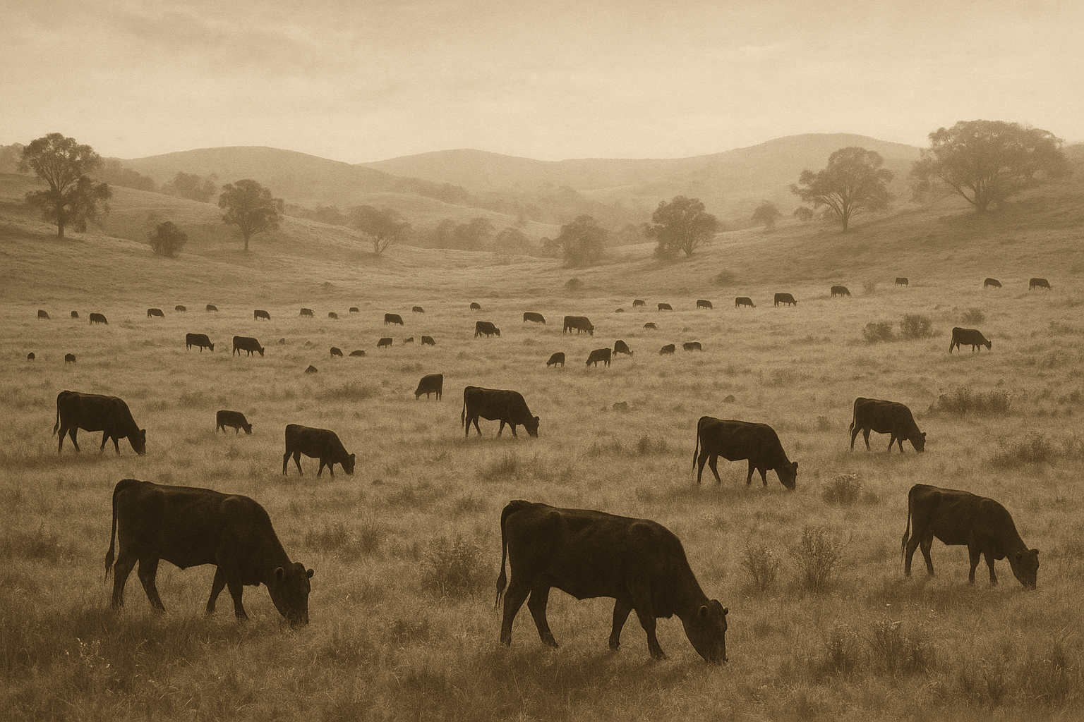 Angus cattle · paddock