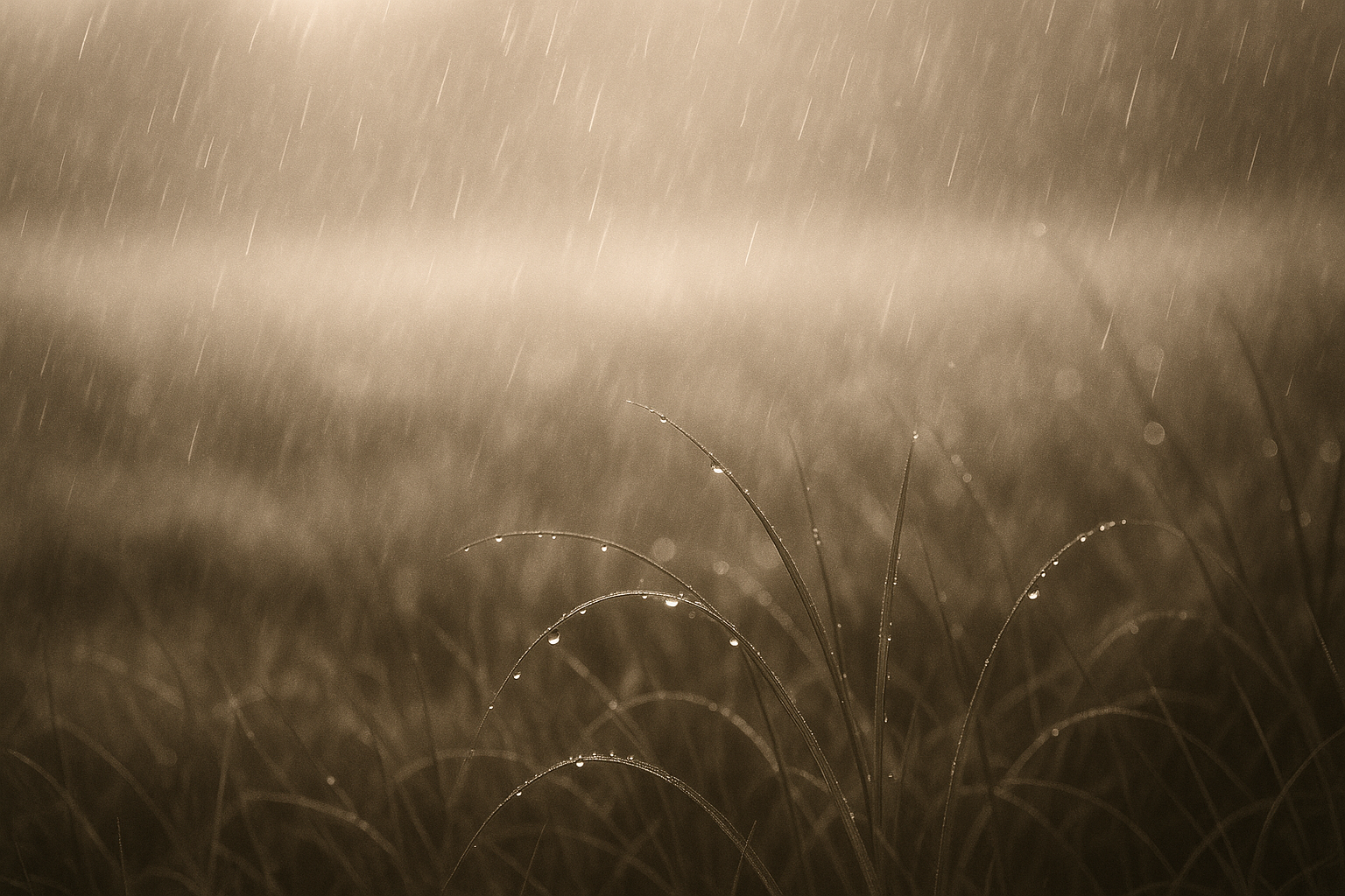 Rain on recovering land